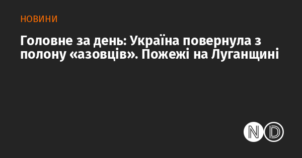 Основні події дня: Україна відновила контроль над 