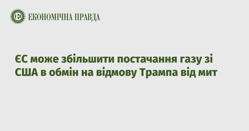 Європейський Союз має можливість наростити імпорт газу з США в обмін на скасування мит з боку Трампа.